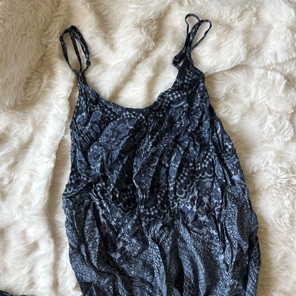 Women's Blue and Navy Dress